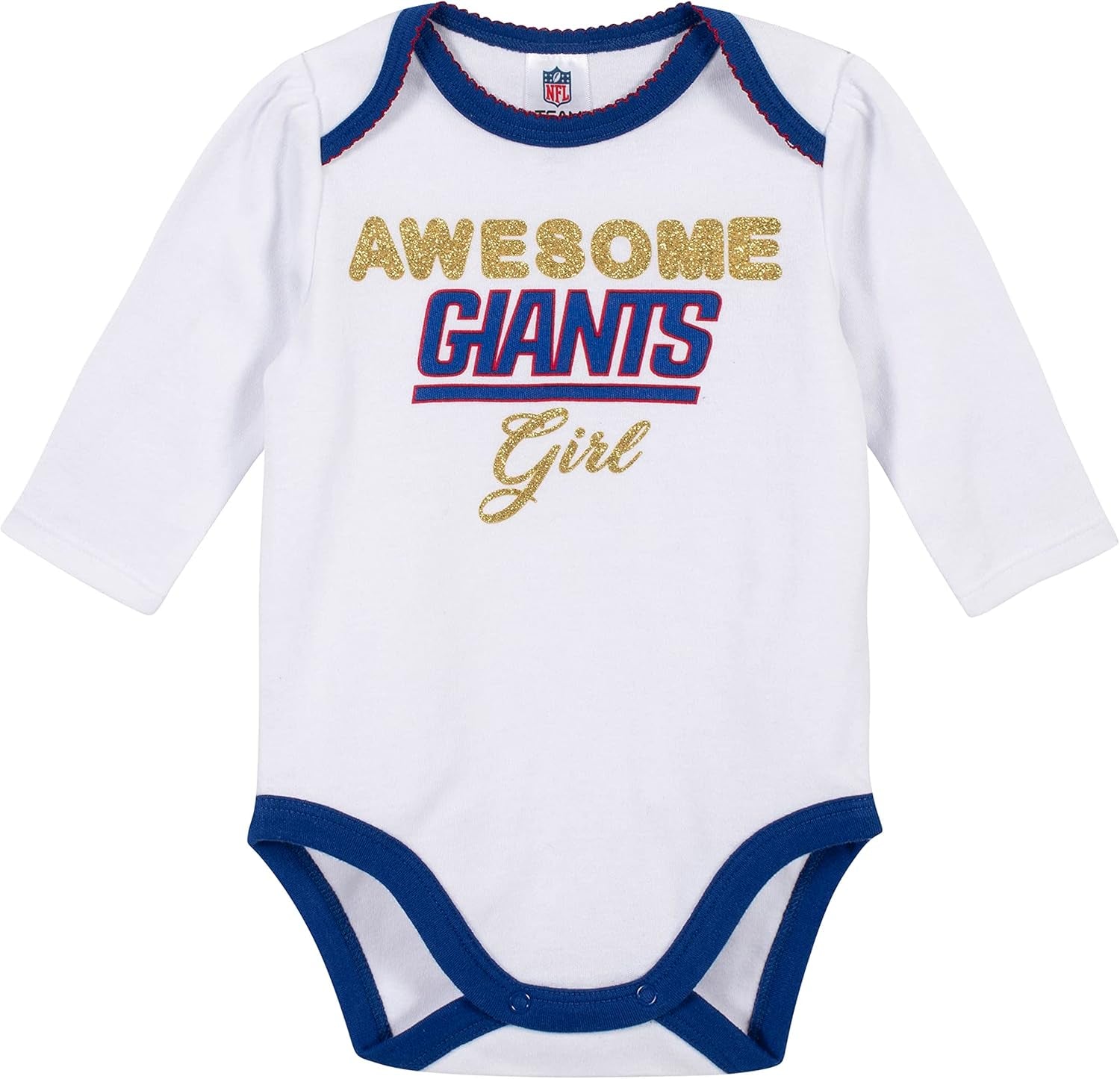 Giants NFL Baby Girls Footed Pants and Bodysuit Gift Set