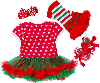 Baby Girls First Christmas Costumes Elf Lil Outfit Newborn Xmas Onesie